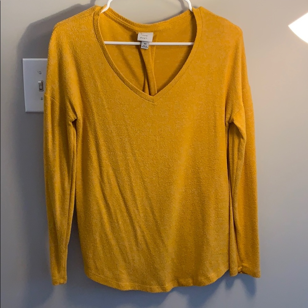 Mustard OR Grey V Neck Sweater